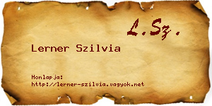 Lerner Szilvia névjegykártya