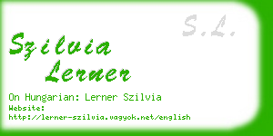 szilvia lerner business card